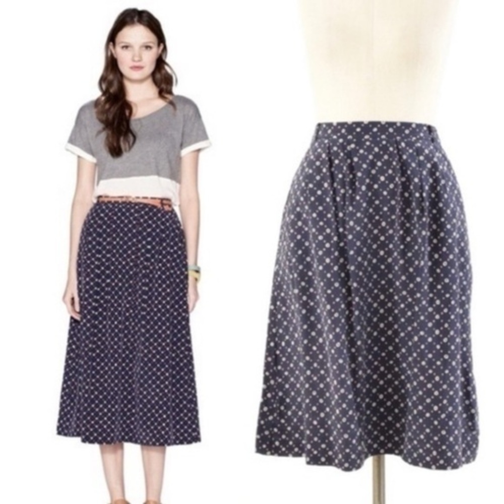 Fossil Olivia Retro Inspired Silk Skirt